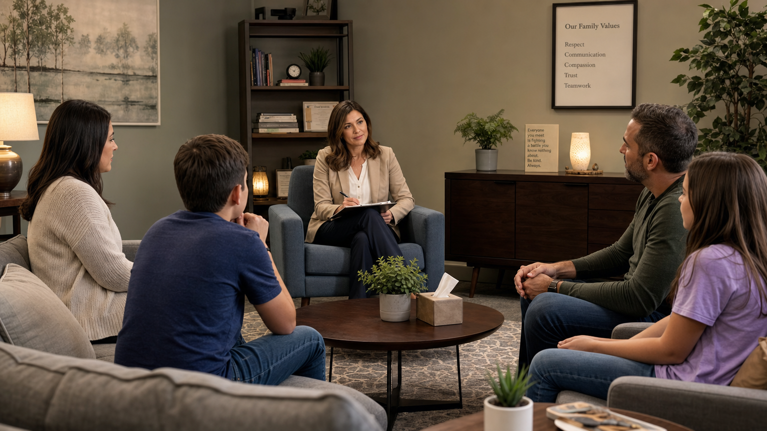 family therapy office setting